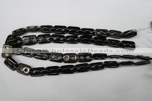 CFG322 15.5 inches 15*20mm carved rectangle golden obsidian beads