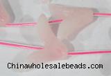 CFG501 15.5 inches 20*26mm carved flower rose quartz beads