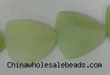 CFG530 15.5 inches 25*25mm carved triangle New jade beads