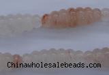 CFG752 15.5 inches 10*30mm carved rice natural pink quartz beads