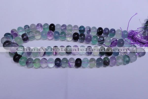 CFL1070 15 inches 10*14mm rondelle natural fluorite gemstone beads