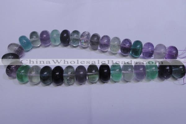 CFL1073 15 inches 12*20mm rondelle natural fluorite gemstone beads