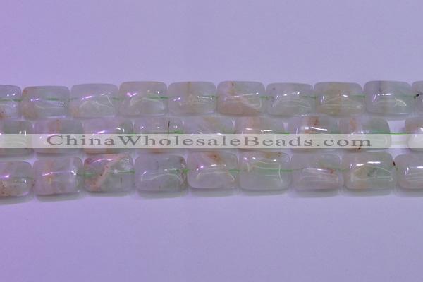 CFL1228 15.5 inches 18*25mm rectangle green fluorite gemstone beads