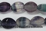 CFL160 15.5 inches 10*15mm twisted rice natural fluorite beads wholesale