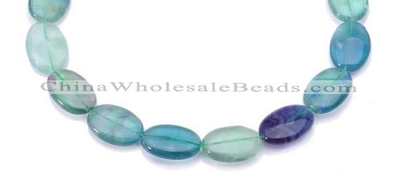 CFL19 8*12mm oval A- grade natural fluorite beads Wholesale