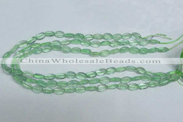 CFL335 15.5 inches 8*12mm oval natural green fluorite beads