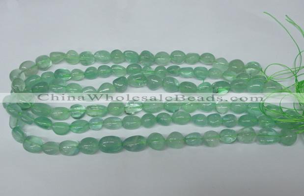 CFL655 15.5 inches 8*10mm - 9*13mm nuggets green fluorite beads