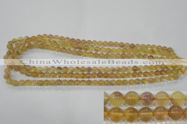 CFL801 15.5 inches 6mm round yellow fluorite gemstone beads