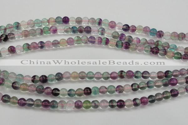 CFL902 15.5 inches 6mm round rainbow fluorite gemstone beads