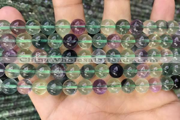 CFL920 15.5 inches 8mm round fluorite gemstone beads