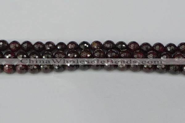 CGA664 15.5 inches 10mm faceted round red garnet beads wholesale