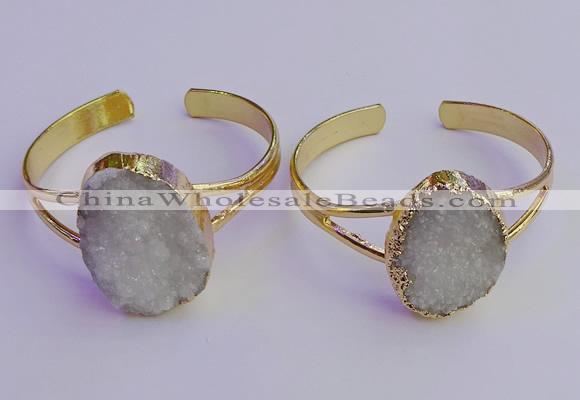 CGB2000 22*30mm - 25*30mm freeform druzy agate gemstone bangles