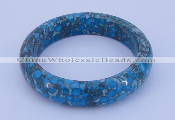 CGB209 Inner diameter 60mm fashion flower turquoise gemstone bangle