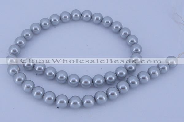 CGL165 5PCS 16 inches 10mm round dyed glass pearl beads wholesale