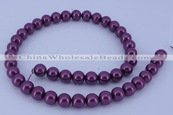 CGL339 5PCS 16 inches 18mm round dyed plastic pearl beads wholesale