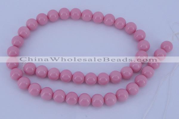 CGL839 5PCS 16 inches 10mm round heated glass pearl beads wholesale