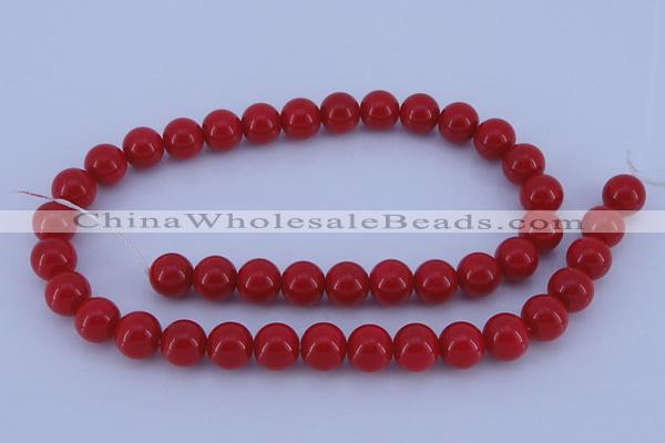 CGL849 10PCS 16 inches 6mm round heated glass pearl beads wholesale