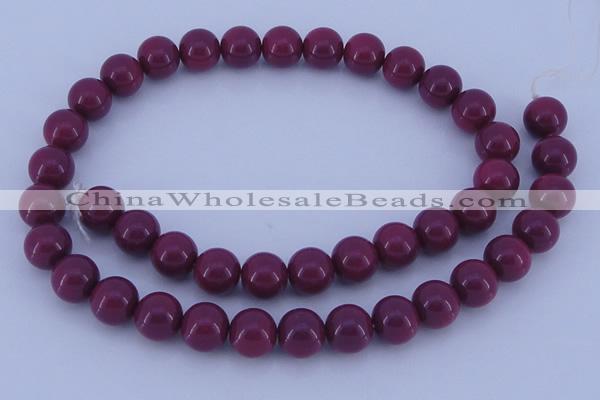 CGL882 5PCS 16 inches 12mm round heated glass pearl beads wholesale