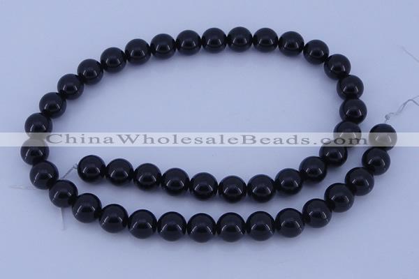 CGL906 5PCS 16 inches 12mm round heated glass pearl beads wholesale