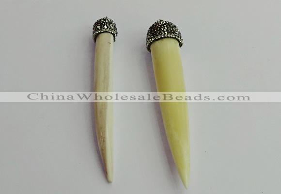 CGP390 12*75mm - 15*80mm horn bone pendants wholesale