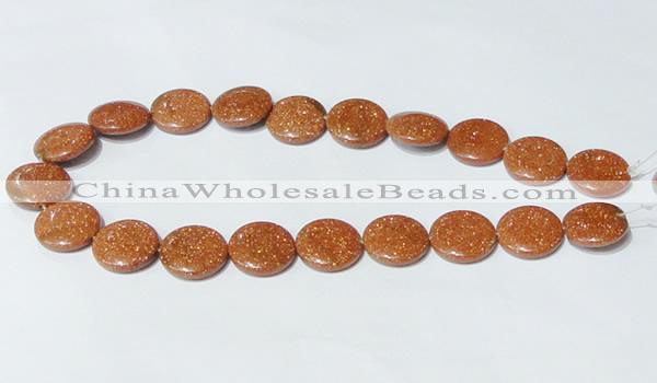 CGS76 15.5 inches 20mm coin goldstone beads wholesale