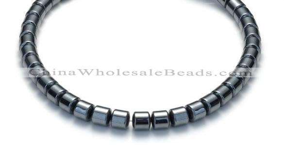 CHE03 16 inches 7mm column shape hematite beads Wholesale