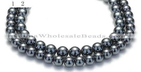 CHE19 16 inches 10mm & 12mm round hematite beads Wholesale