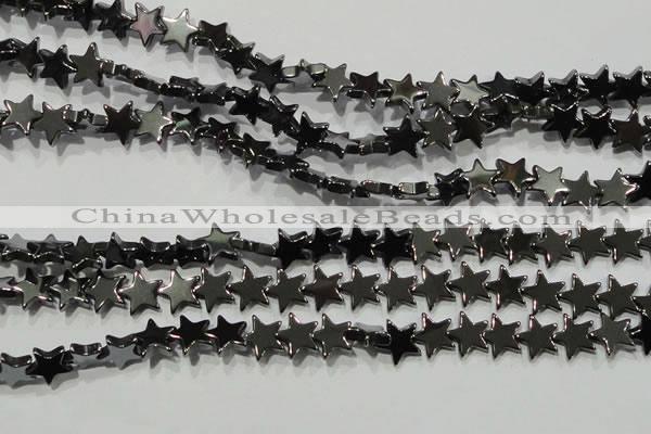 CHE294 15.5 inches 8mm star hematite beads wholesale