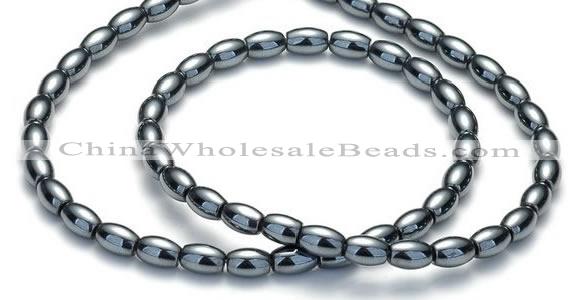 CHE57 15.5  inches 8*20mm rice shape hematite beads Wholesale