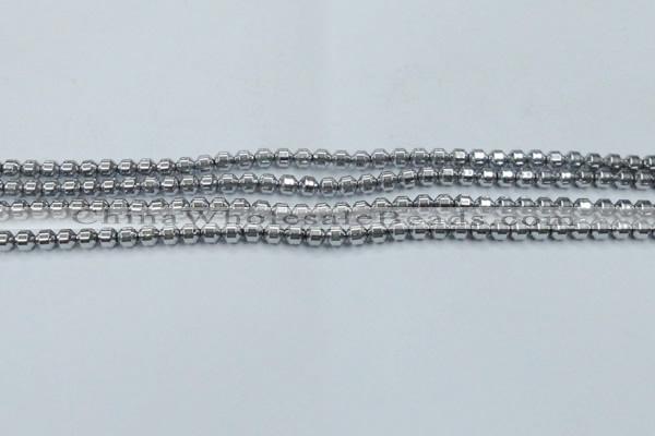 CHE972 15.5 inches 4*4mm plated hematite beads wholesale