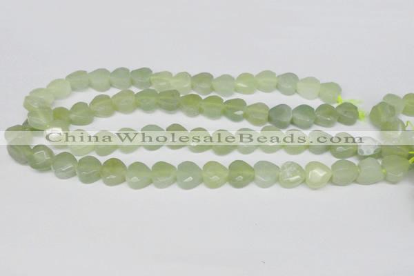 CHG93 15.5 inches 12*12mm faceted heart New jade beads wholesale