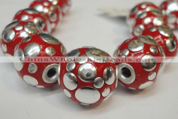 CIB248 18mm round fashion Indonesia jewelry beads wholesale