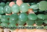 CIBS04 15 inches 20mm coin green aventurine gemstone beads wholesale