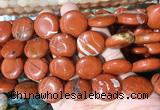 CIBS08 15 inches 20mm coin red jasper gemstone beads wholesale