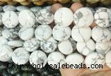 CIBS09 15 inches 20mm coin white howlite gemstone beads wholesale