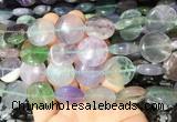 CIBS14 15 inches 20mm coin fluorite gemstone beads wholesale