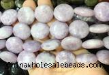 CIBS21 15 inches 20mm coin lepidolite gemstone beads wholesale