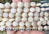 CIBS40 15 inches 10mm coin moonstone gemstone beads wholesale