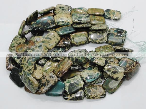 CIJ20 15.5 inches 18*25mm rectangle impression jasper beads wholesale