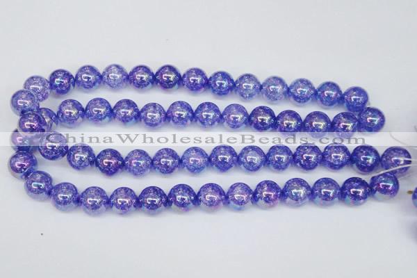 CKQ102 15.5 inches 8mm round AB-color dyed crackle quartz beads