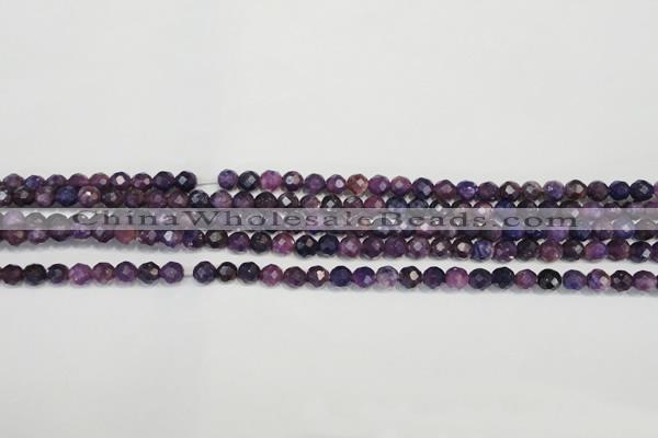 CKU20 15.5 inches 4mm faceted round purple kunzite beads wholesale