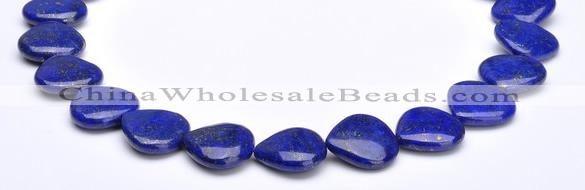 CLA41 20*20mm heart deep blue dyed lapis lazuli beads wholesale