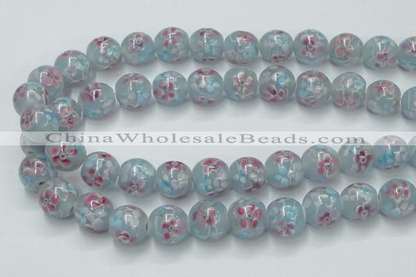 CLG759 15 inches 12mm round lampwork glass beads wholesale