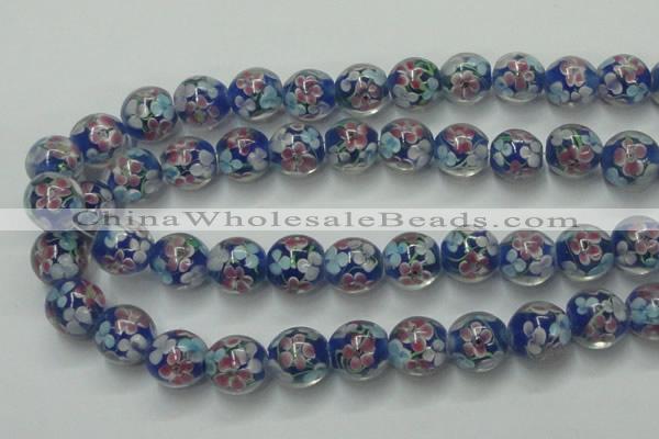 CLG762 15 inches 12mm round lampwork glass beads wholesale