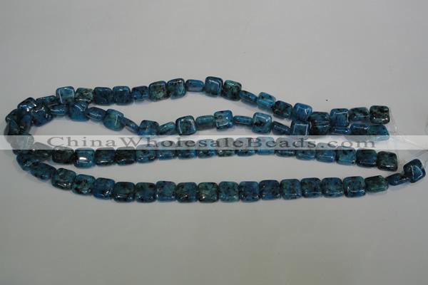 CLJ265 15.5 inches 10*10mm square dyed sesame jasper beads wholesale