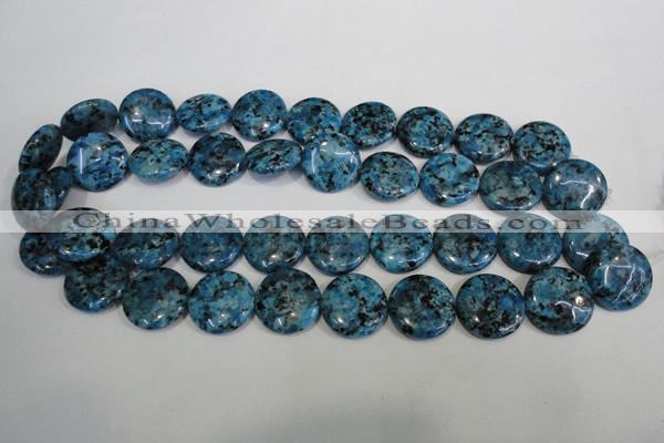 CLJ314 15.5 inches 20mm flat round dyed sesame jasper beads wholesale