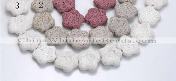 CLV12 14 inches 7*27mm star natural lava loose beads wholesale