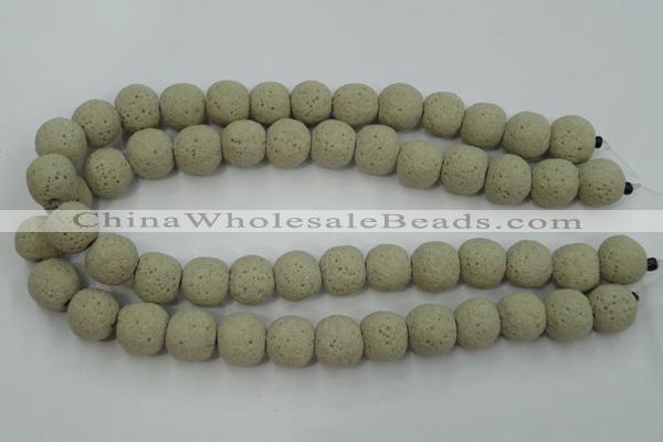 CLV356 15.5 inches 16mm ball dyed lava beads wholesale