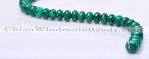 CMA17 7*10mm roundel imitate malachite gemstone beads wholesale