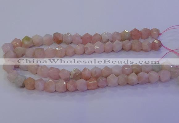 CMG225 15.5 inches 10*12mm - 12*14mm faceted nuggets morganite beads